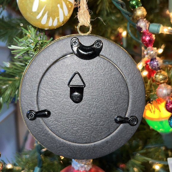 Pottery Barn 2024 Round Red Enamel Frame Christmas Ornament New With Tags - Picture 2 of 2